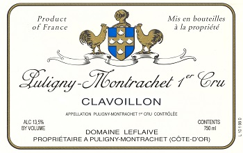 Domaine Leflaive Puligny Montrachet 1er Cru Clavoillon Blanc 2014