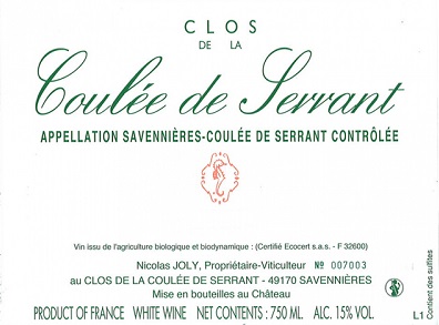 Nicolas Joly Coulee de Serrant 2013