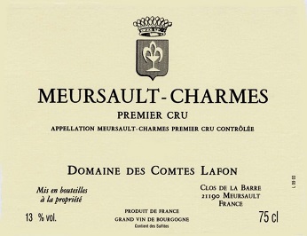 Comtes Lafon Meursault Charmes 1er Cru Blanc 2012