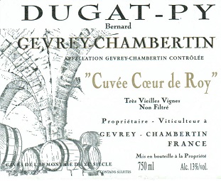 Dugat Py Gevrey Chambertin Coeur de Roy VV 2016